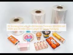 Folia termokurczliwa PE o grubości 30–200 mikronów, szerokości 100–2000 mm i długości 30–1000 metrów do bezpiecznego pakowania